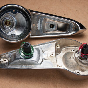 Rear Saloon light castings (pair, chromed, ready to fit)