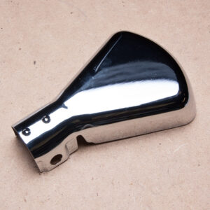 Fish tail deflector, chrome trim pipe (for exhaust tail pipe)