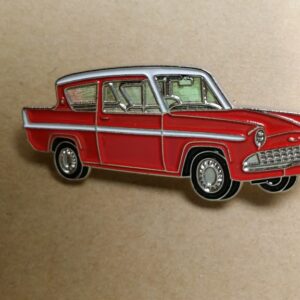 Anglia shaped enamel badge