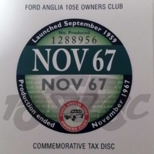 Commemorative Tax Disc