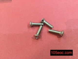 Rear Quarter Window Catch Screw (Phillips, Raised, Countersunk) 4 pack