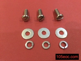 Back Seat Fit (Slotted Panhead Bolt, Flat and Spring Washer) – 3 pack