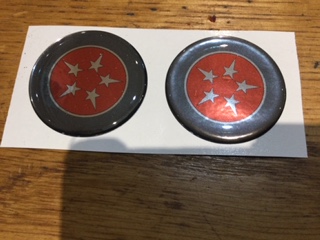 Deluxe Pillar Badges, self adhesive (pair) – no writing